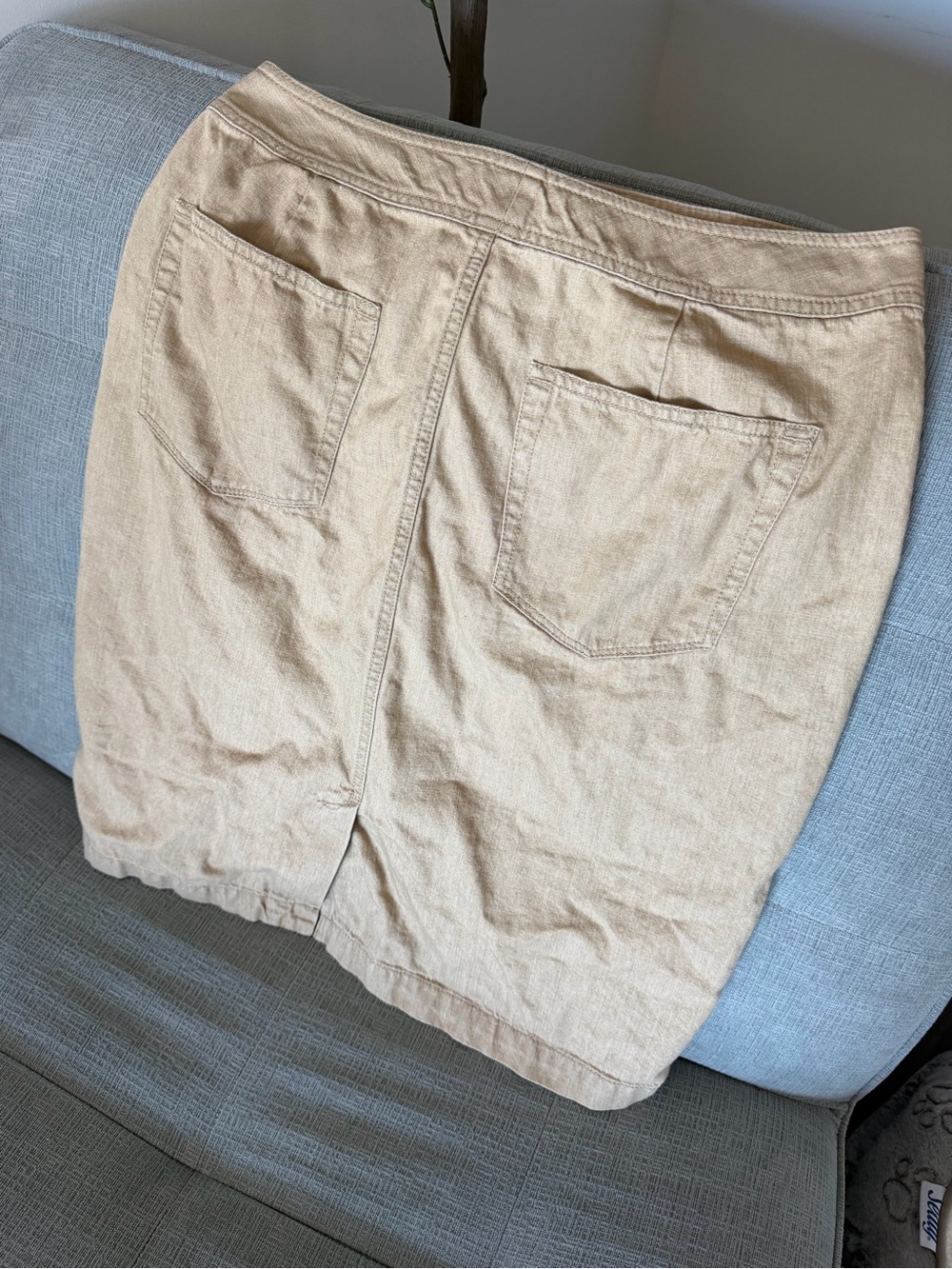Ralph Lauren Beige Khaki Skirt with Green Label - Picture 4 of 5
